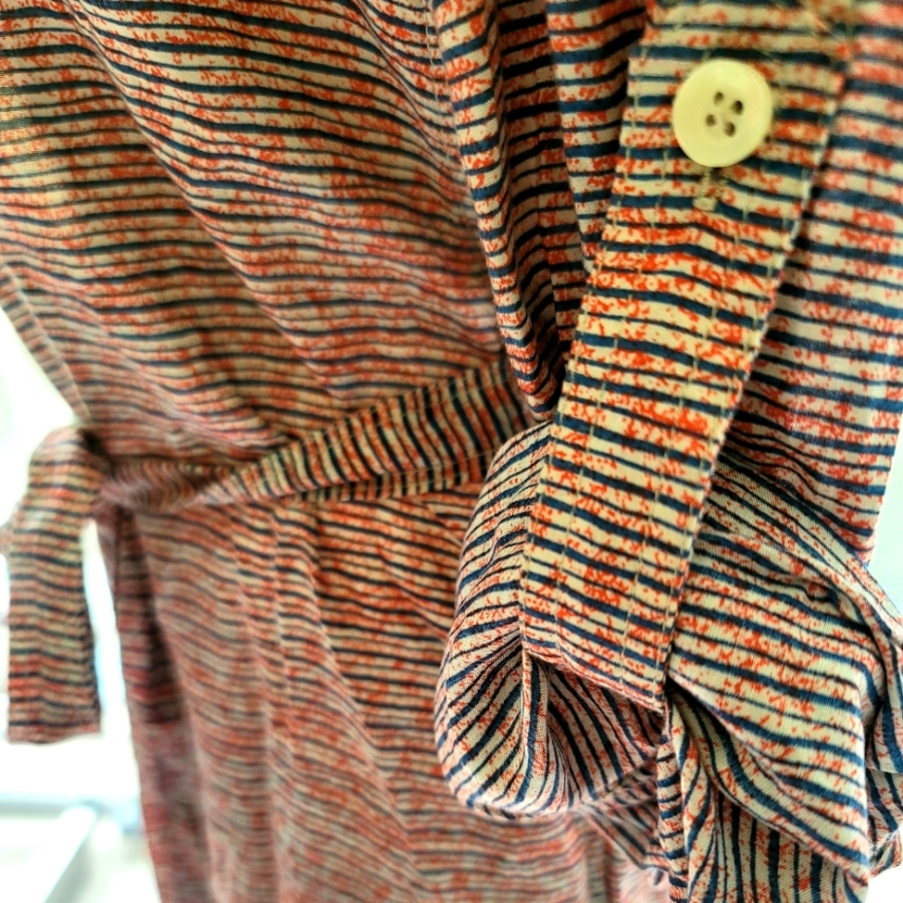 Anthropologie 11 1 Tylho Button Down Tie Waist Shirt Dress